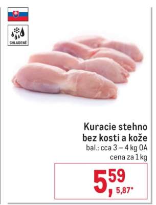 Kuracie stehno bez kosti a kože
