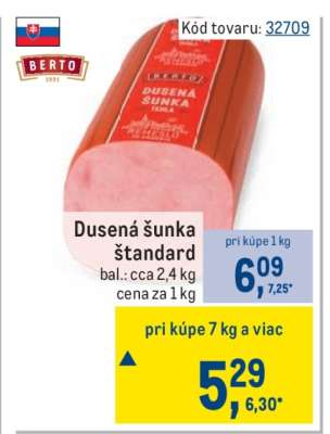 Dusená šunka štandard