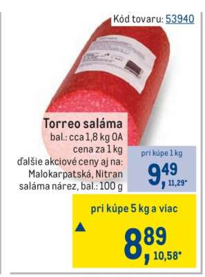 Torreo saláma