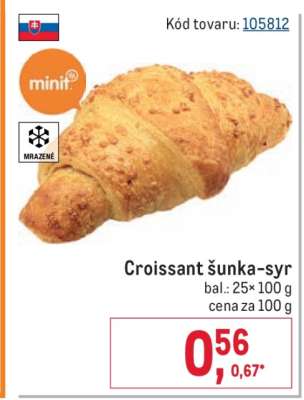 Croissant šunka – syr