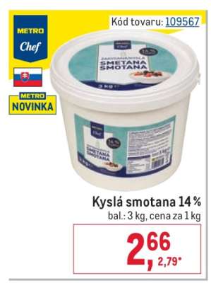Kyslá smotana 14 %