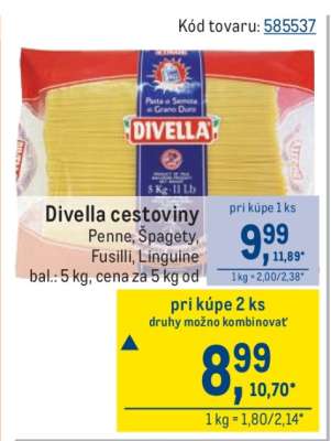 Divella cestoviny