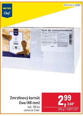 Zmrzlinový kornút Ewa (48 mm)
