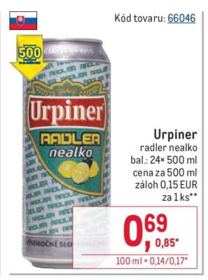 Urpiner radler nealko