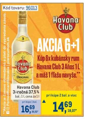 Havana Club 3-ročná 37,5%