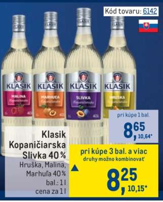 Klasik Kopaničiarska Slivka 40 %