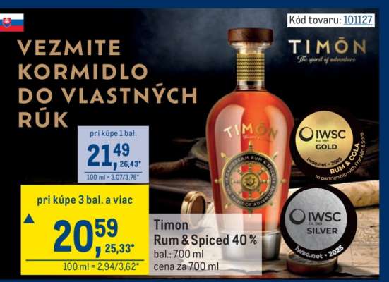 Timón Rum & Spiced 40 %