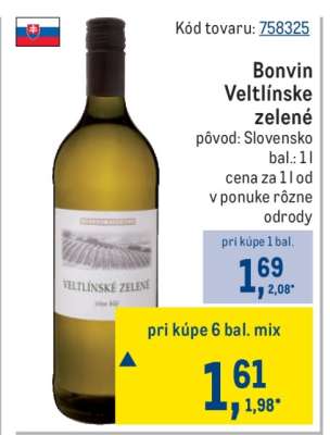 Bonvin Veltlínske zelené