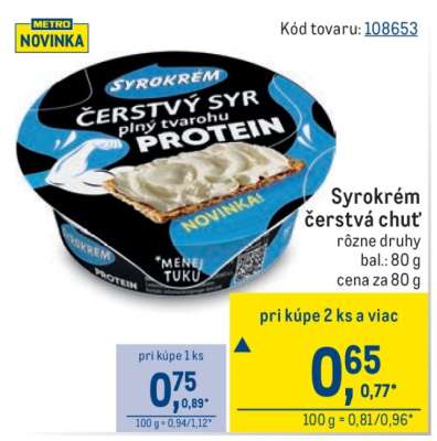 SYROKRÉM ČERSTVÁ CHUŤ