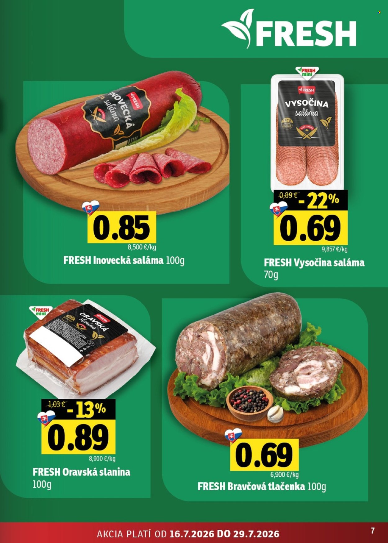 Leták FRESH - 16.7.2026 - 29.7.2026. Strana 7