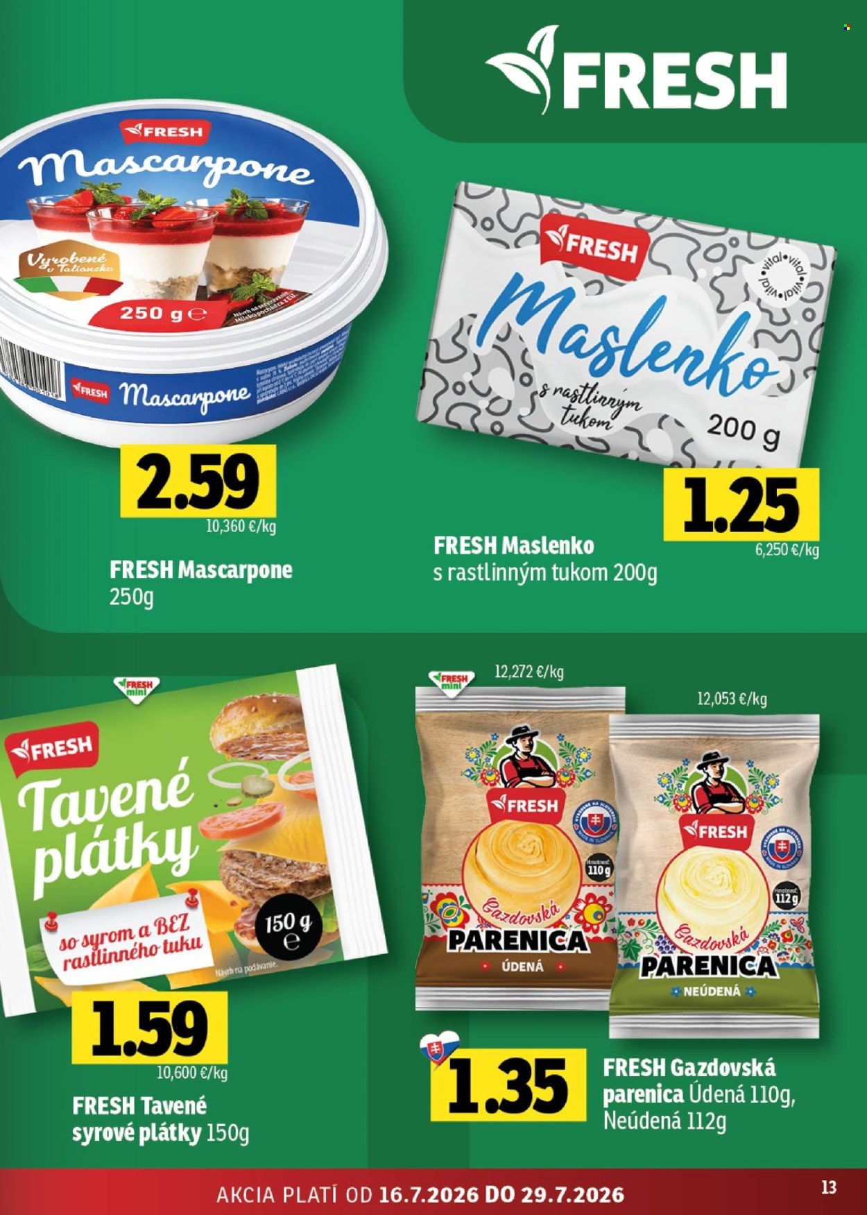 Leták FRESH - 16.7.2026 - 29.7.2026. Strana 13