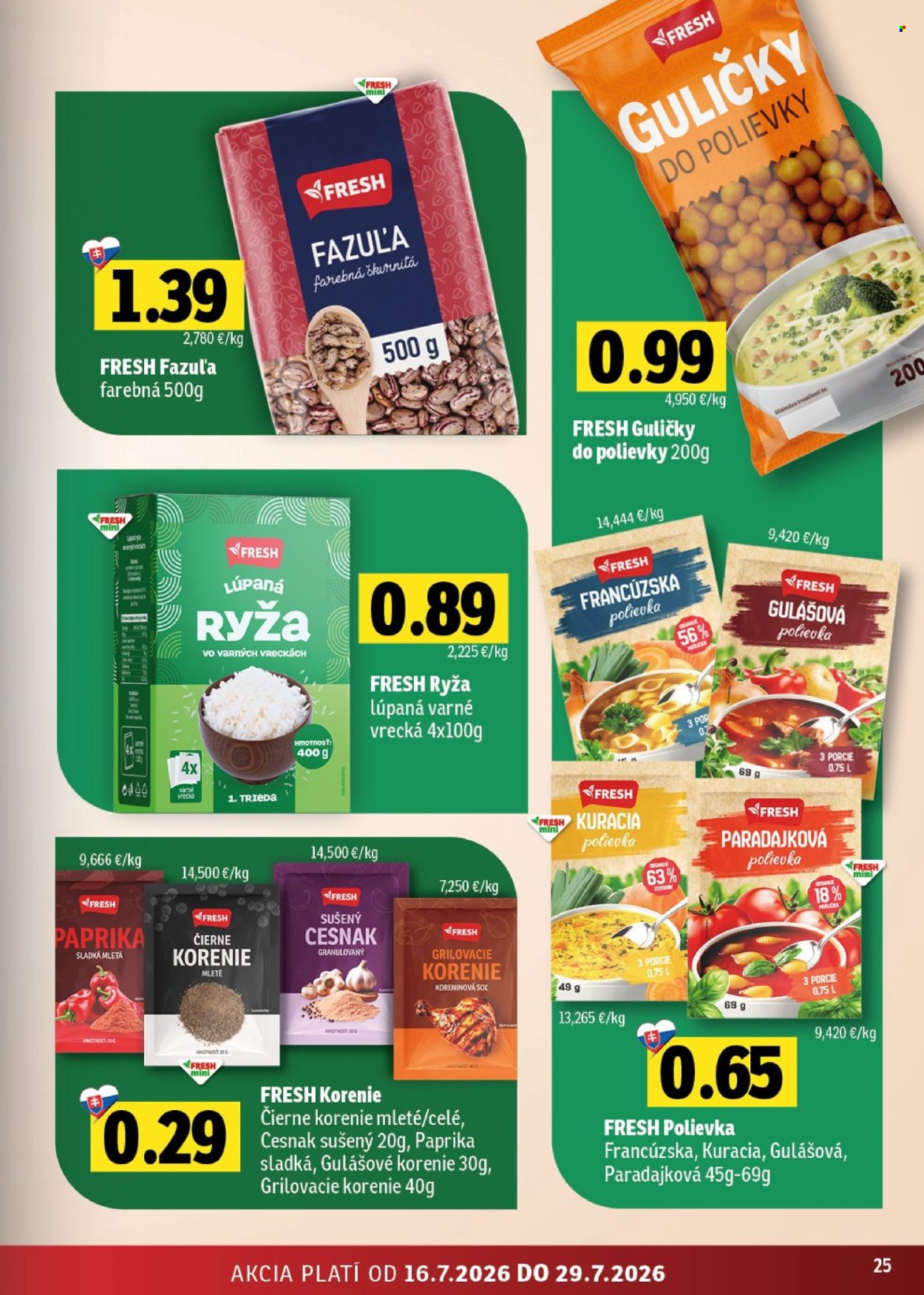 Leták FRESH - 16.7.2026 - 29.7.2026. Strana 25