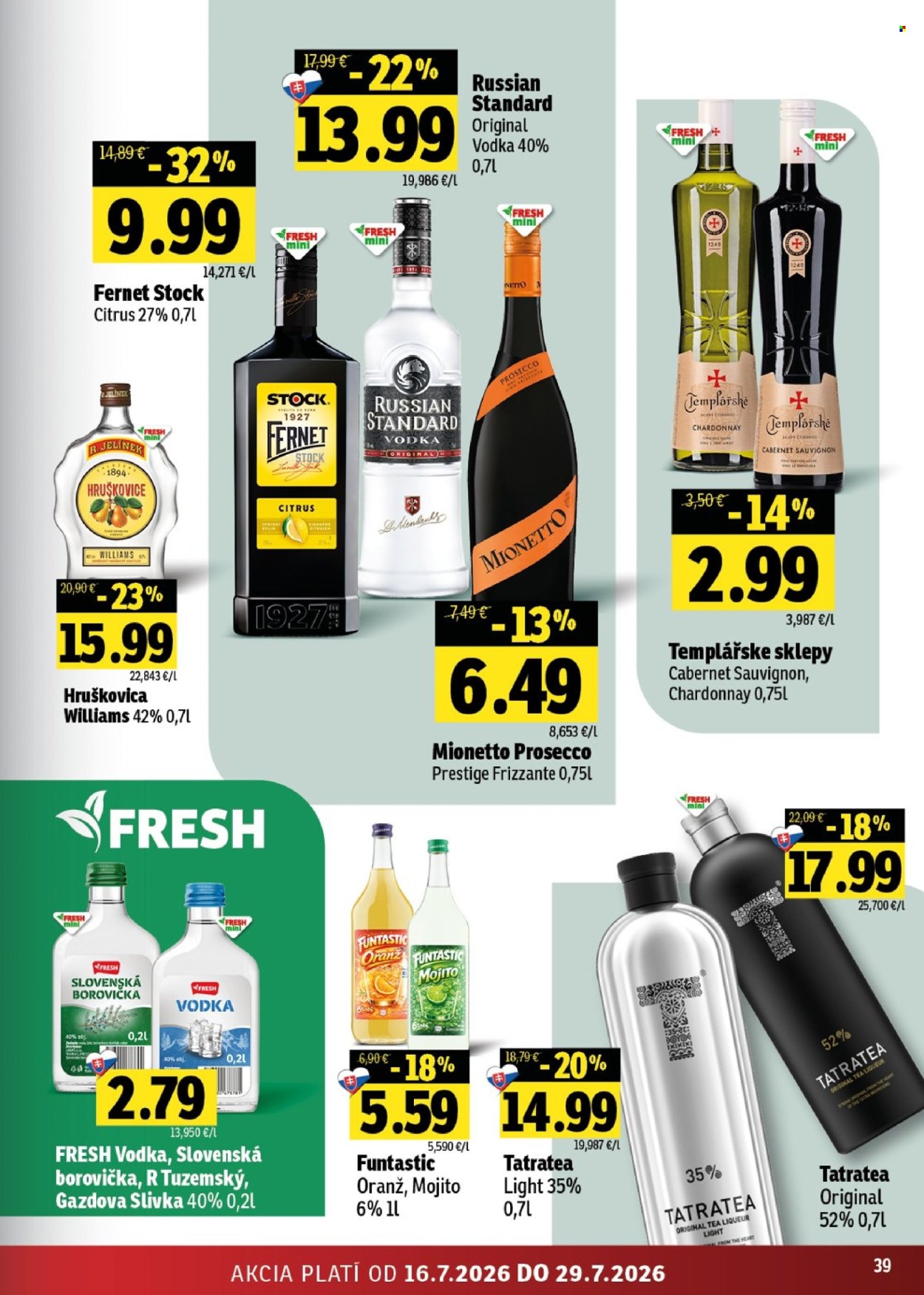 Leták FRESH - 16.7.2026 - 29.7.2026. Strana 39