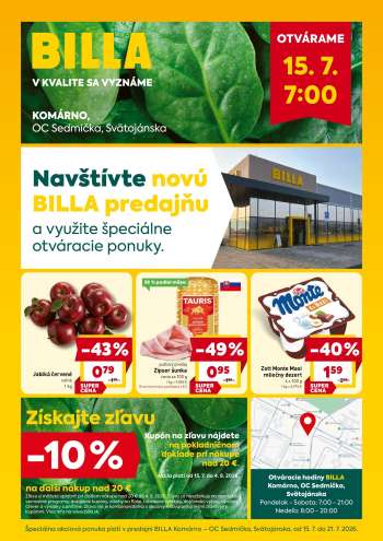 Leták Billa - 15.7.2026 - 21.7.2026.