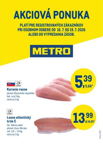 Leták Metro - 16.7.2026 - 19.7.2026.