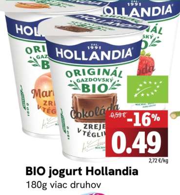 BIO jogurt Hollandia