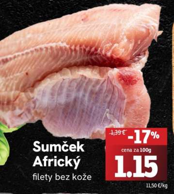 Sumček Africký filety bez kože