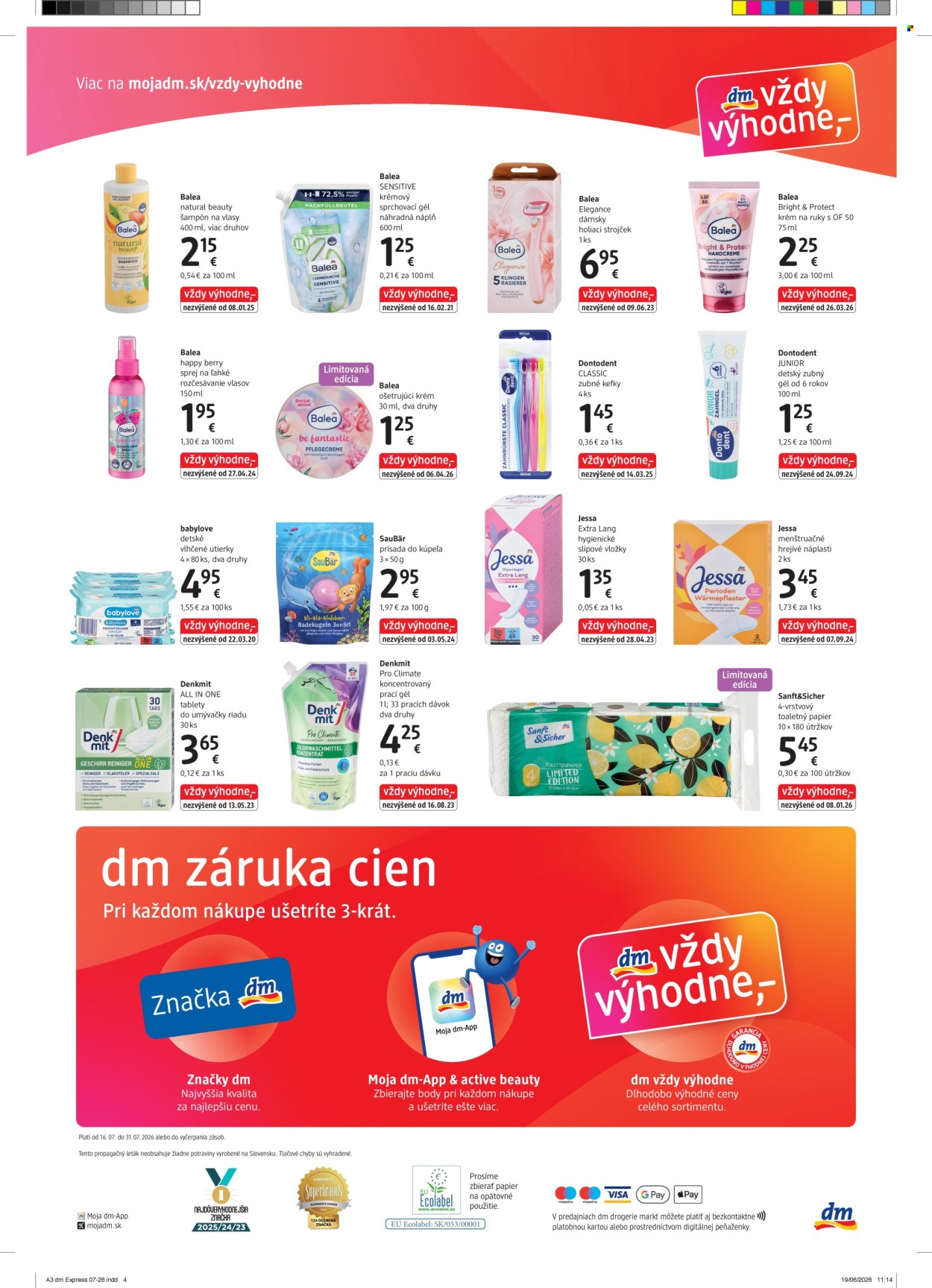 Leták dm drogerie - 1.7.2026 - 31.7.2026. Strana 4
