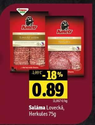Saláma Lovecká, Herkules 75g