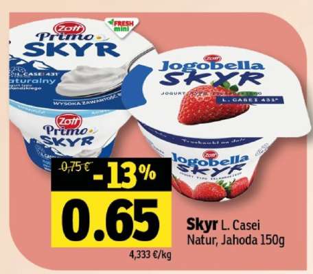 Skyr L. Casei Natur, Jahoda 150g