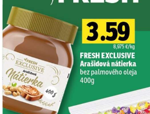 FRESH EXCLUSIVE Arašidová nátierka