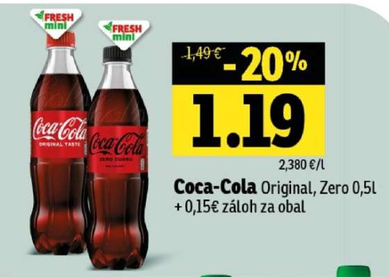 Coca-Cola Original, Zero 0,5l