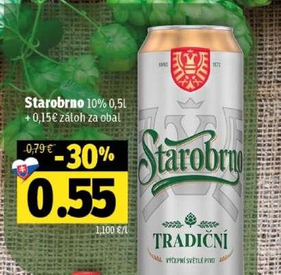 Starobrno 10% 0,5l