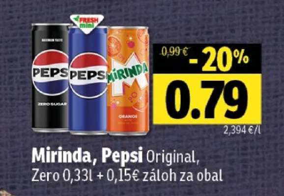 Mirinda, Pepsi Original, Zero