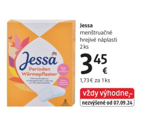 Jessa menštruačné hrejivé náplasti