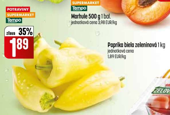 Paprika biela zeleninová
