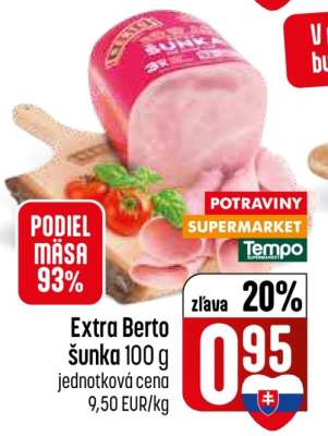 Extra Berto šunka 100 g