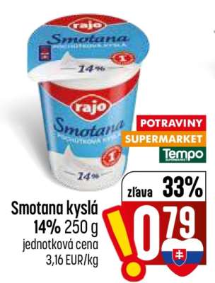 Smotana kyslá 14% 250 g