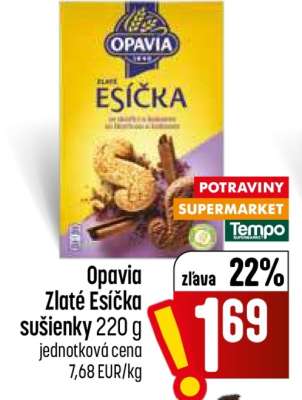 Opavia Zlaté Esíčka sušenky 220 g