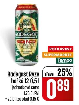 Radegast Ryze hořká 12 0,5 l