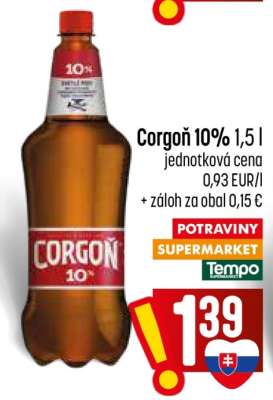 Corgoň 10% 1,5 l