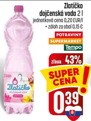 Zlatíčko dojčenská voda 2 l