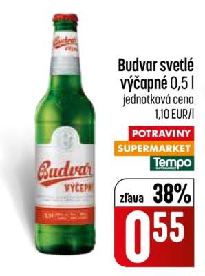 Budvar světlé výčapné 0,5 l