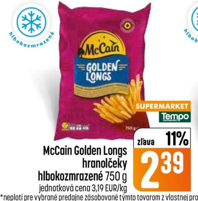 McCain Golden Longs hranolčeky