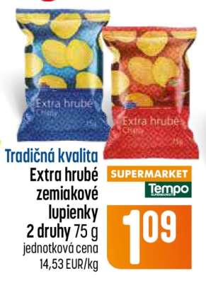 Extra hrubé zemiakové lupienky