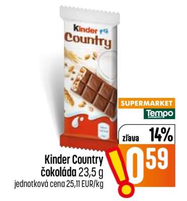Kinder Country čokoláda 23,5 g