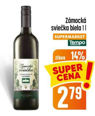 Zámocká sviečka biela 1l