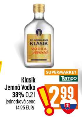 Klasik Jemná Vodka 38% 0,2l