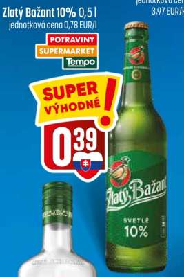 Zlatý Bažant 10% 0,5 l