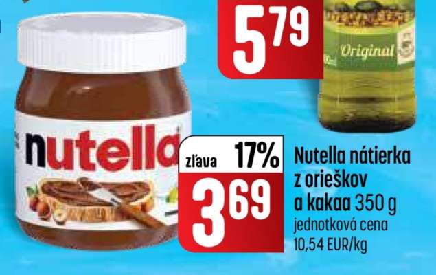 Nutella nátierka z orieškov a kakaa 350 g