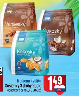 Sušienky 3 druhy