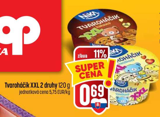 Tvaroháčik XXL 2 druhy 120 g