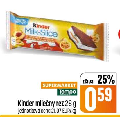 KINDER Mliečny rez 28 g