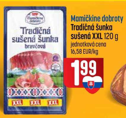 Mamičkine dobroty Tradičná šunka sušená XXL