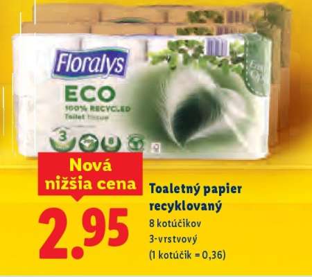 Toaletný papier recyklovaný