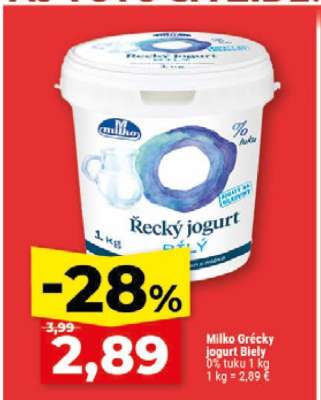 Milko Grécky jogurt biely